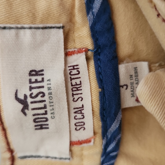 HOLLISTER - So Cal Stretch Shorts, Light Yellow, Low Rise, Size 3 - Picture 3 of 5